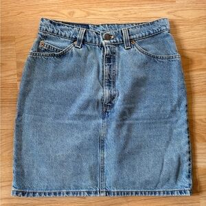 70s Orange Tab LEVI’S Denim Mini Skirt